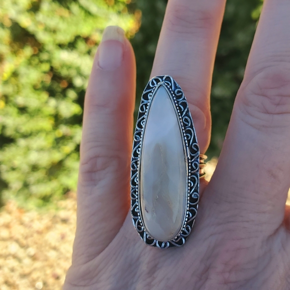 New Huge Botswana Agate 925 Silver Statement Ring. - Picture 7 of 16